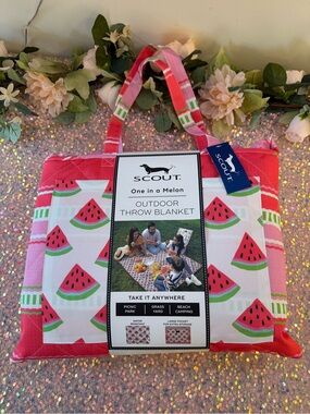 NWT Scout Outdoor Throw Blanket in "One in a Melon" 🍉🍉🍉